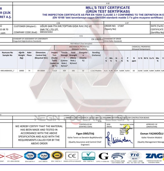 برگ آنالیز تیرآهن هاش 16 سبک ترک آنالیز تیرآهن هاش 16 سبک ترک